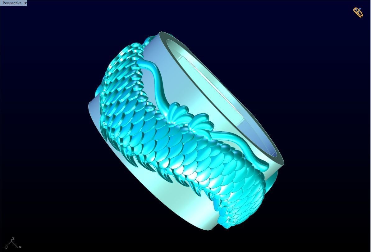 Dragon ring - Dragon roll the ring 3D print model_7