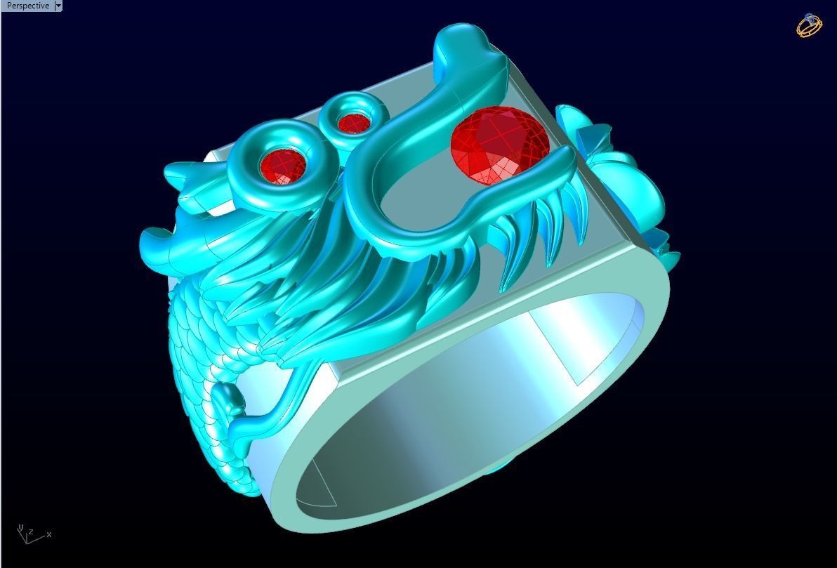 Dragon ring - Dragon roll the ring 3D print model_4