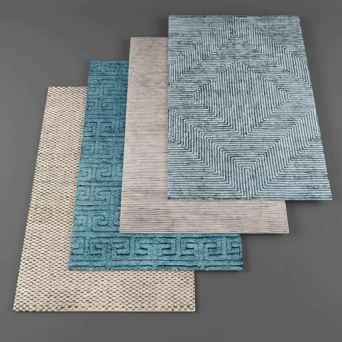 Rugs collection 220 Low-poly 3D model_0