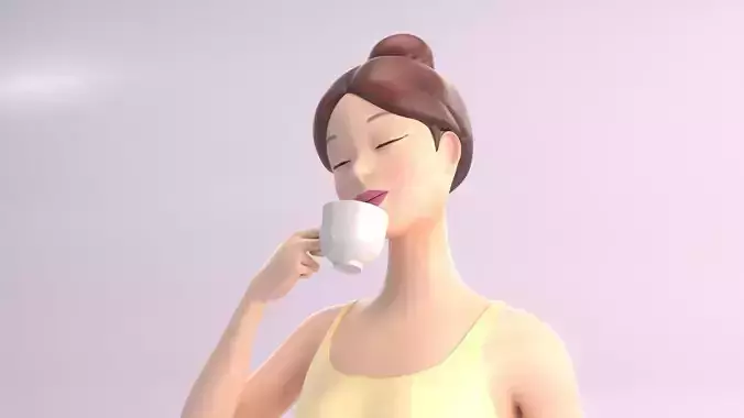 BaseWoman woman doing yoga 3D model