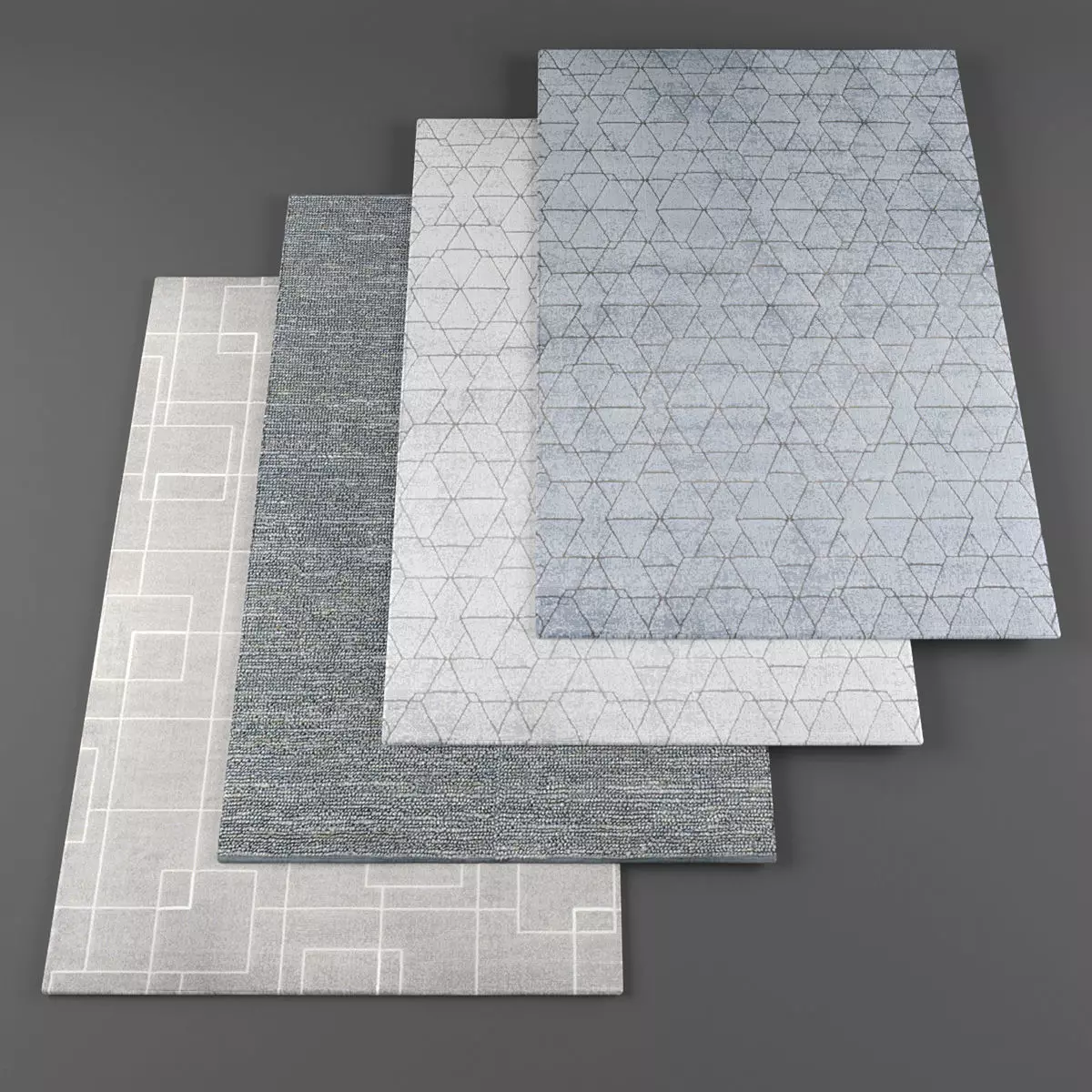 Rugs collection 226 Low-poly 3D model_0