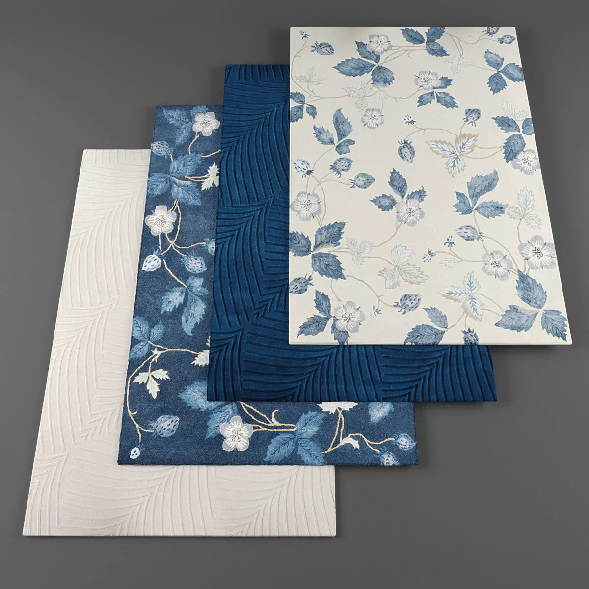 Rugs collection 233 Low-poly 3D model_0