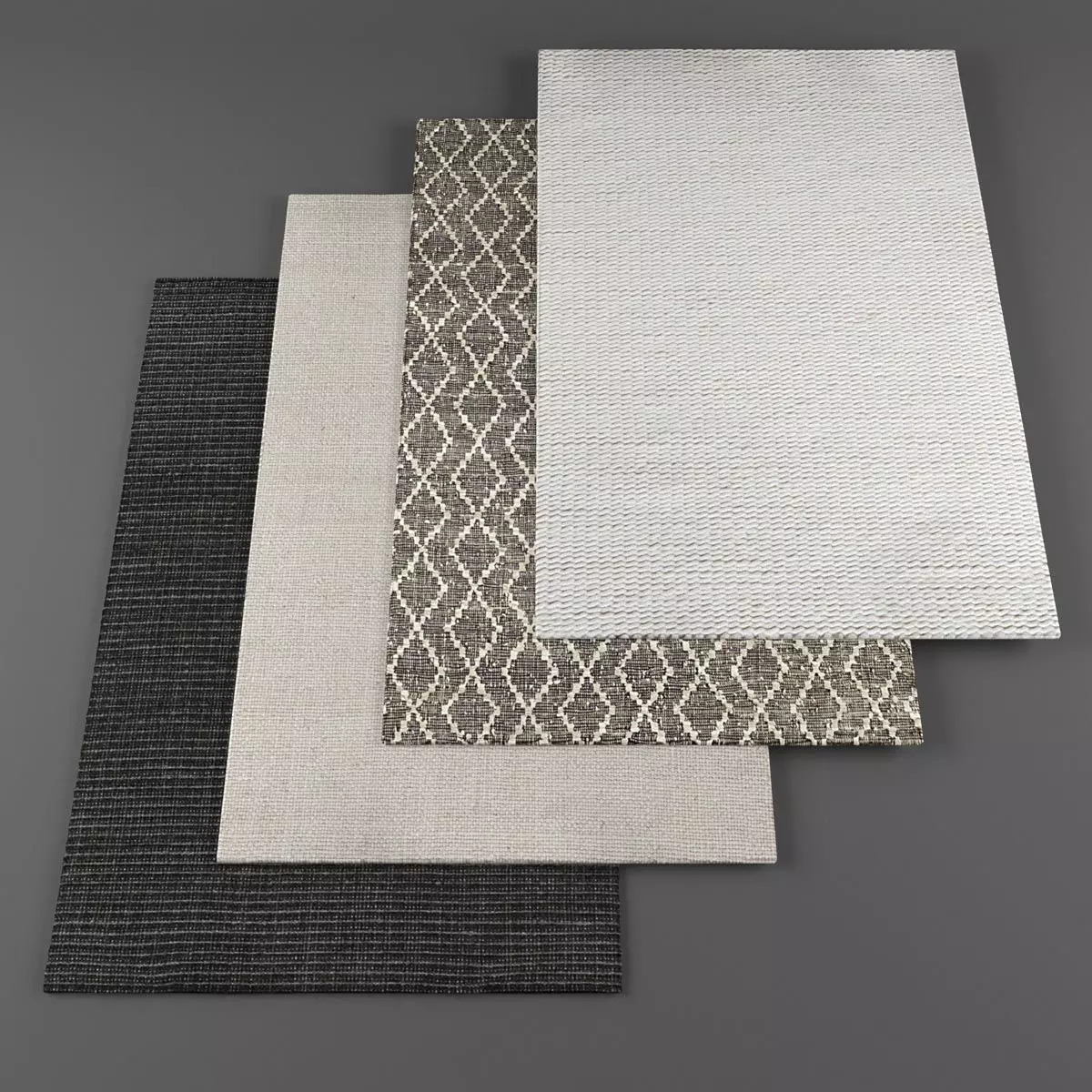 Rugs collection 243 Low-poly 3D model_0