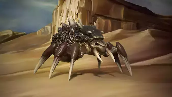 Highland Beetle  - Game Ready Low-poly 3D model