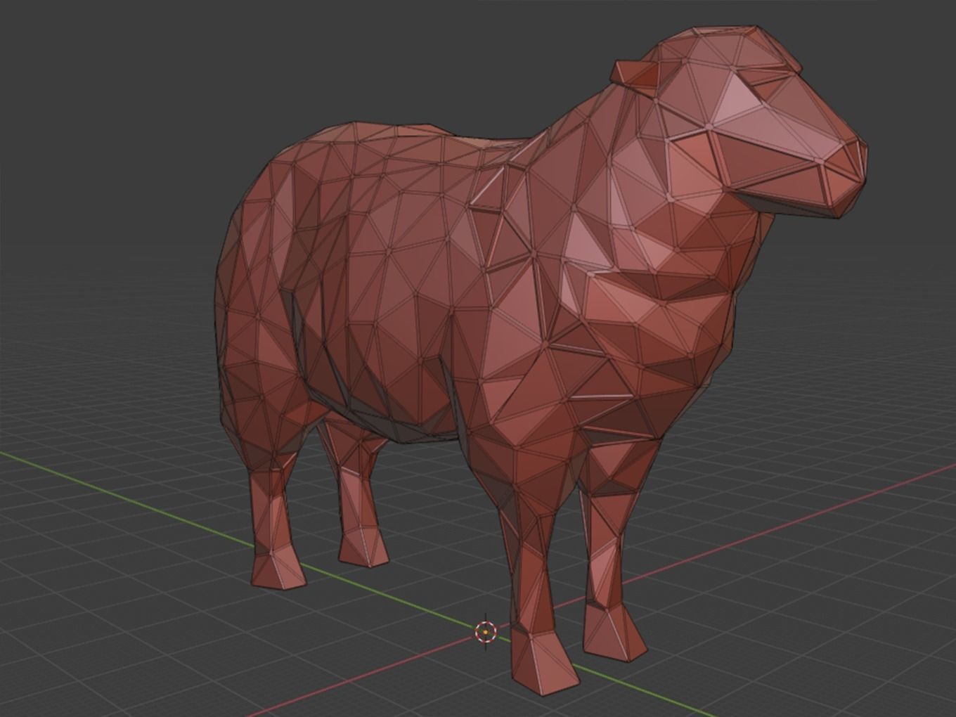 Polygonal Black Sheep Parametric 3D print model_10