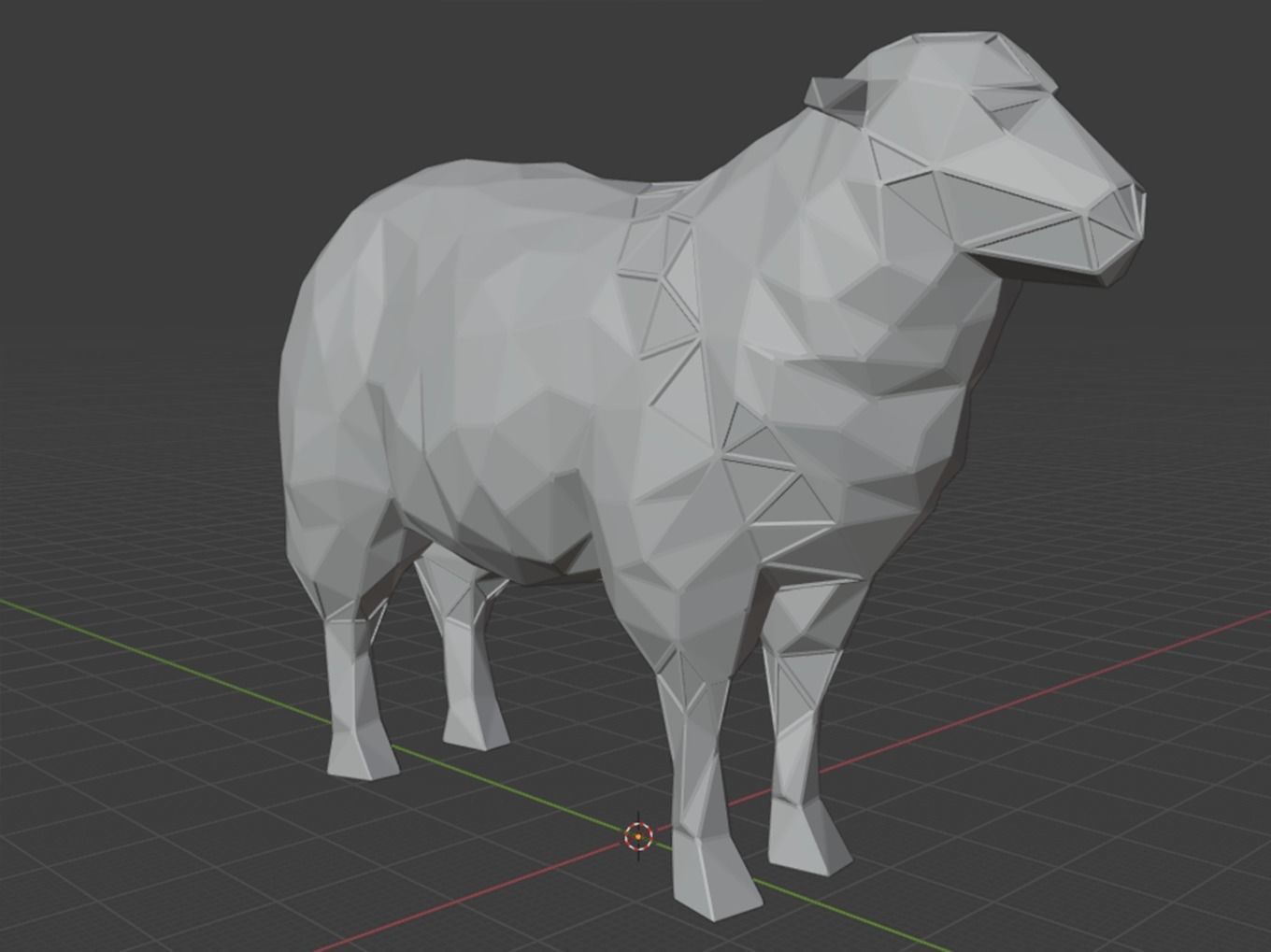 Polygonal Black Sheep Parametric 3D print model_8