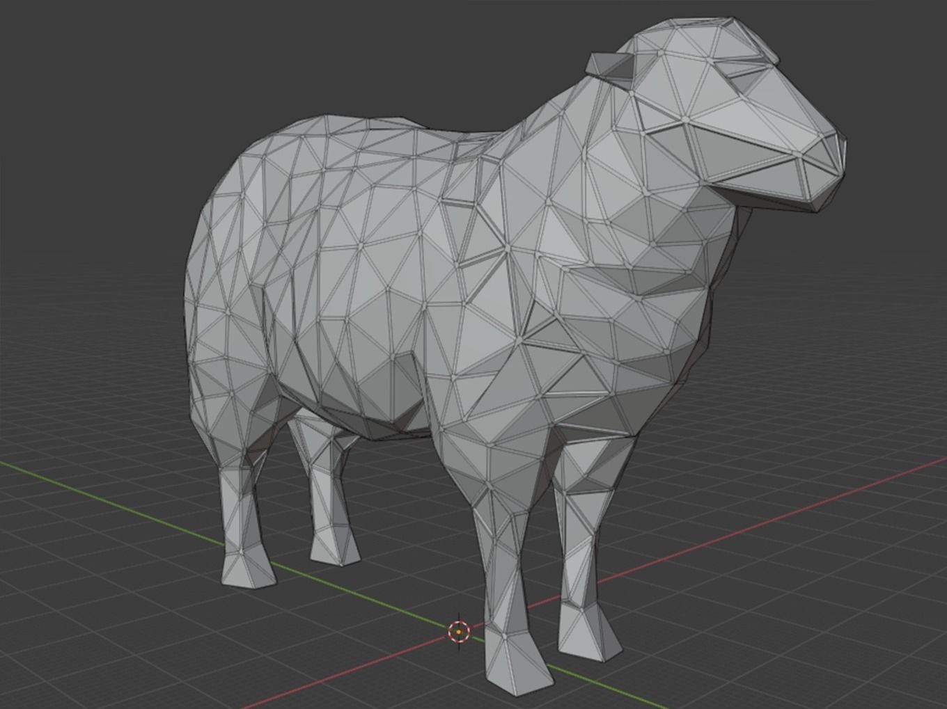 Polygonal Black Sheep Parametric 3D print model_9