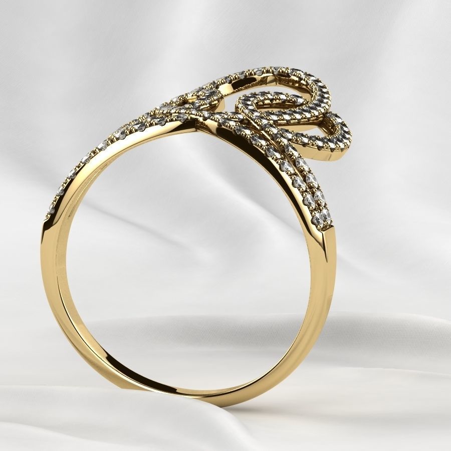 Fashion Gold Ring 3D print model_12