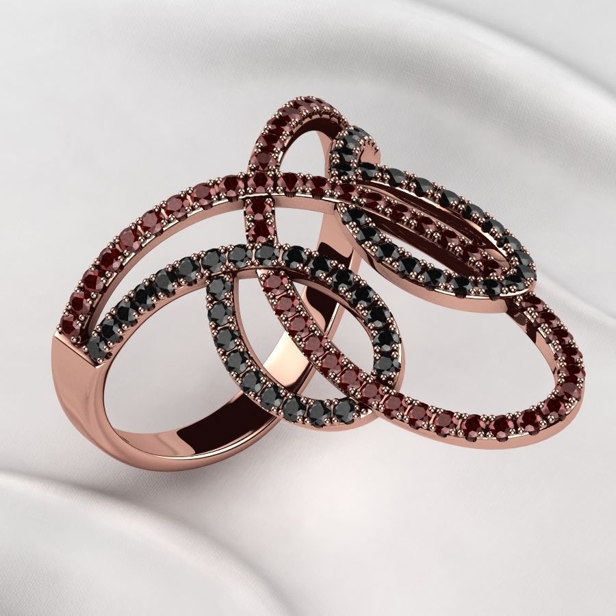 Fashion Gold Ring 3D print model_5