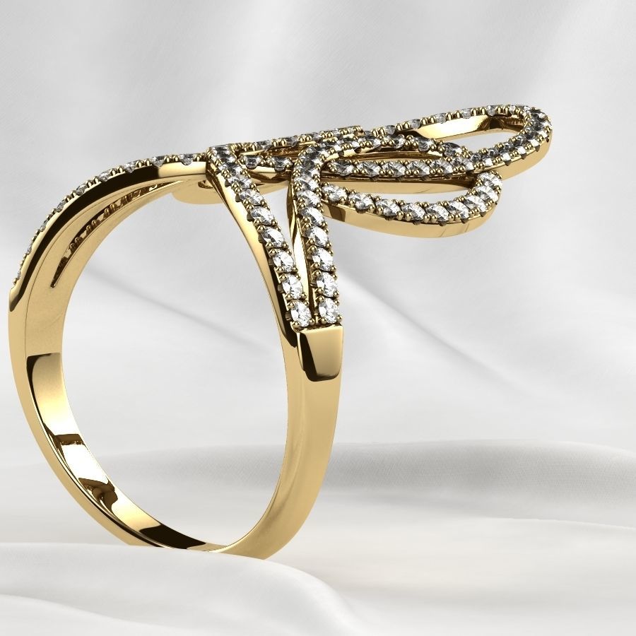 Fashion Gold Ring 3D print model_14