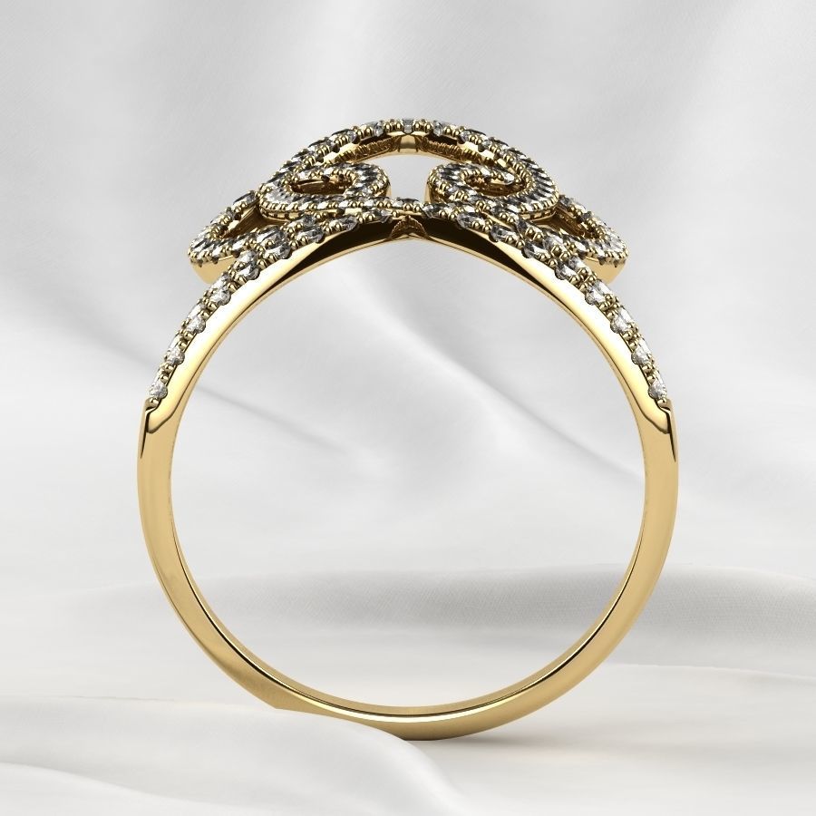 Fashion Gold Ring 3D print model_11