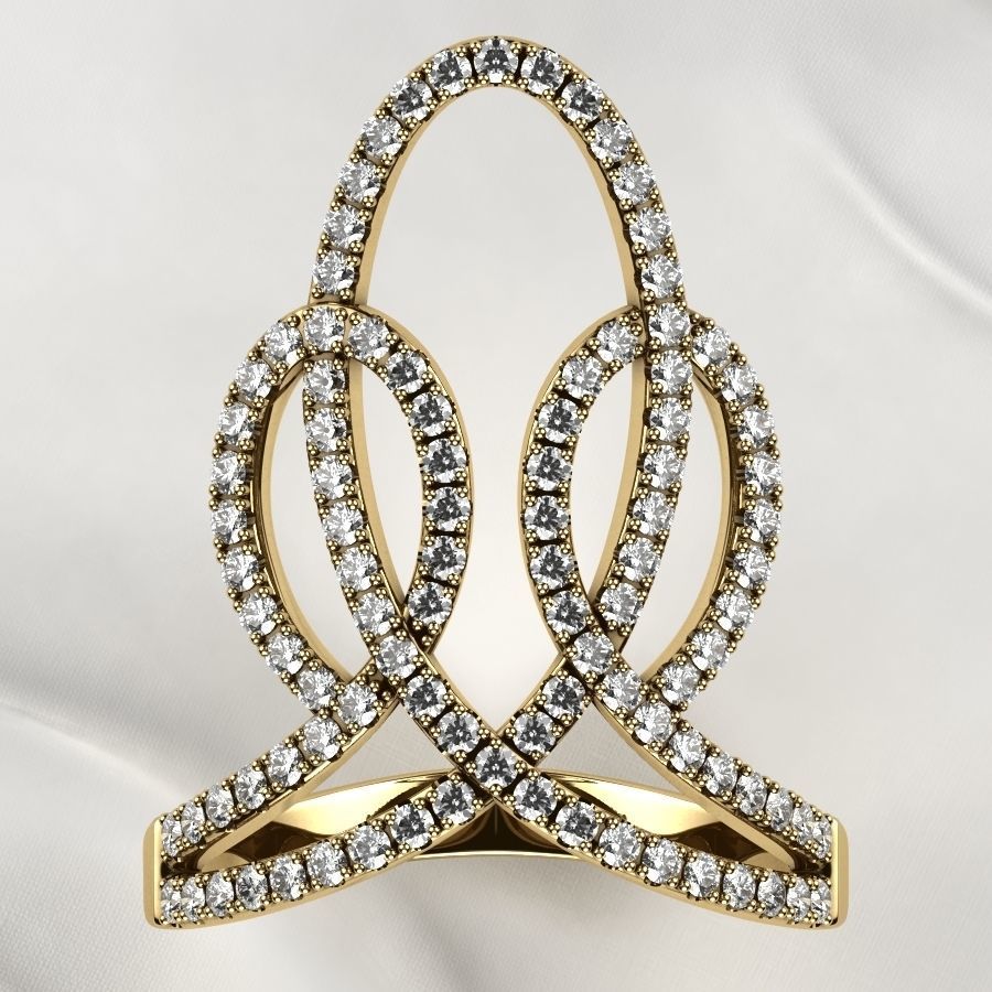 Fashion Gold Ring 3D print model_10