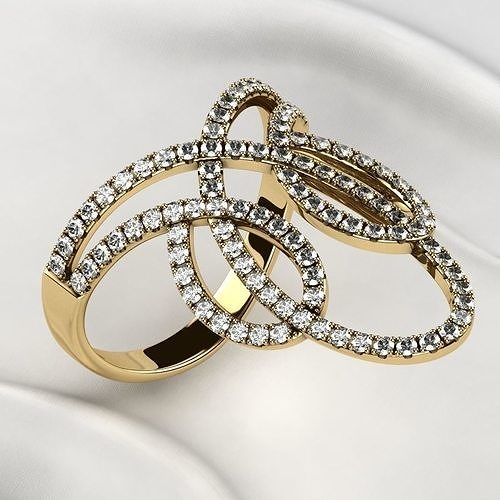 Fashion Gold Ring 3D print model