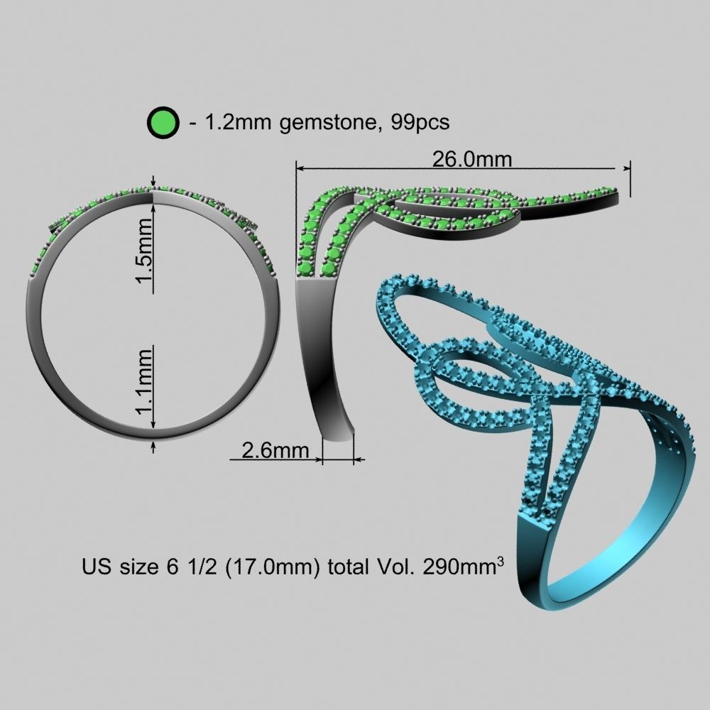 Fashion Gold Ring 3D print model_18