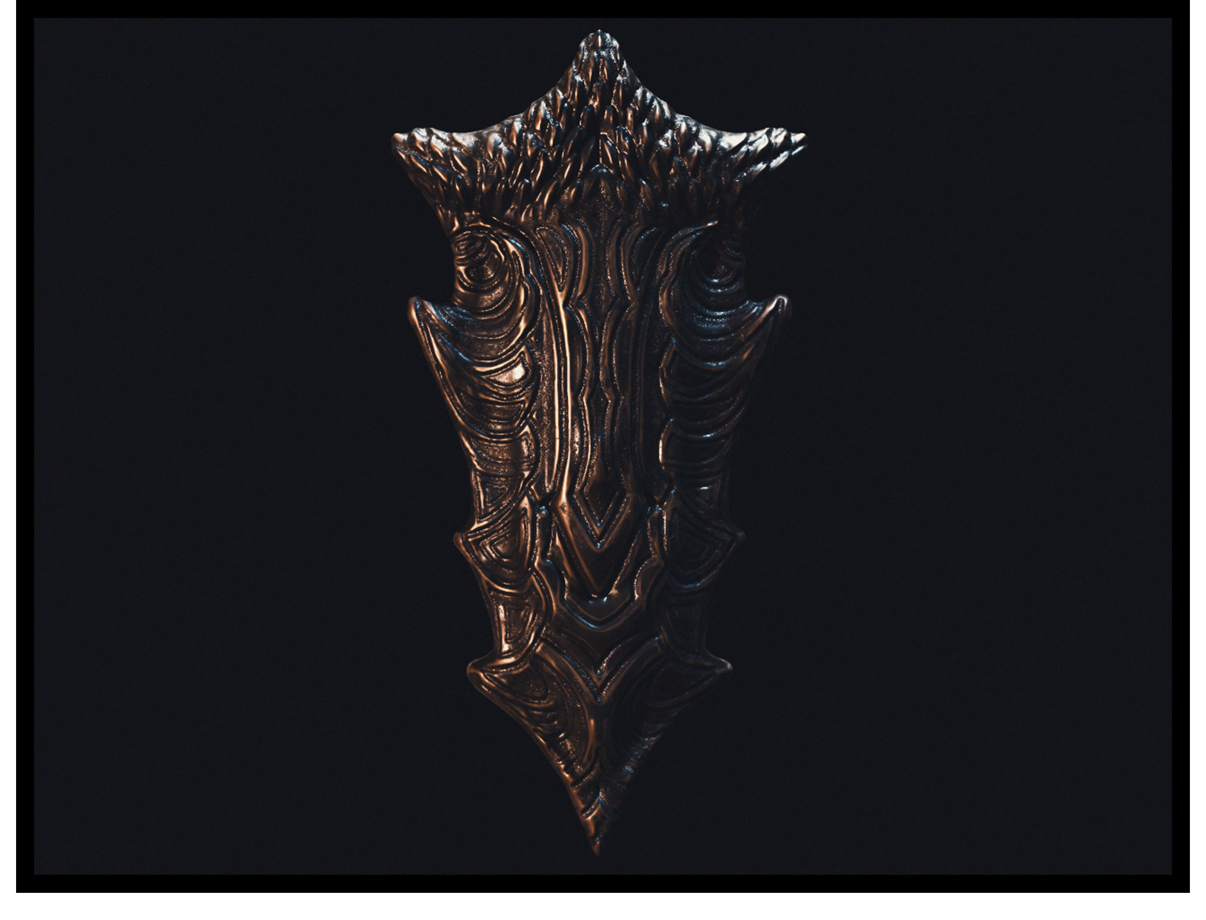 Dragonborn Shield Low-poly 3D model_2