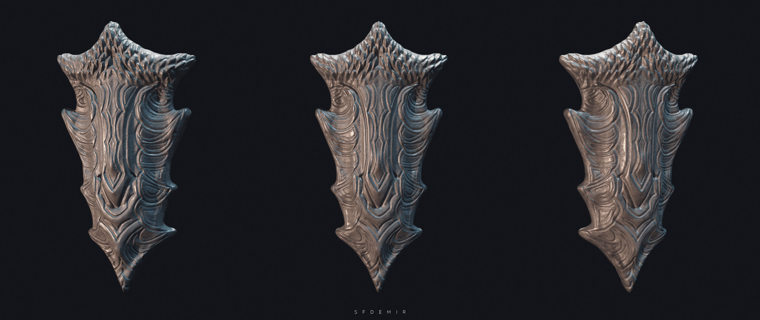 Dragonborn Shield Low-poly 3D model_9