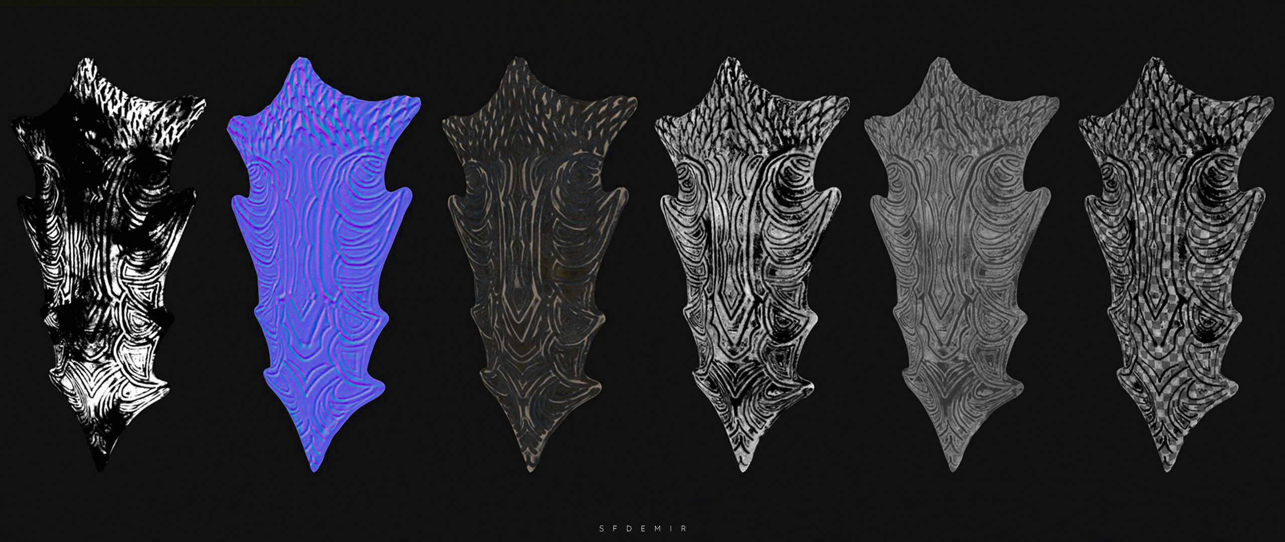 Dragonborn Shield Low-poly 3D model_3