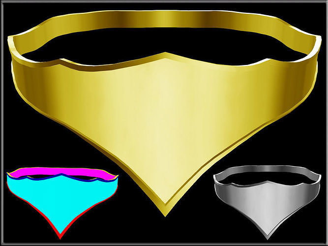 Metal Headband Low-poly 3D model