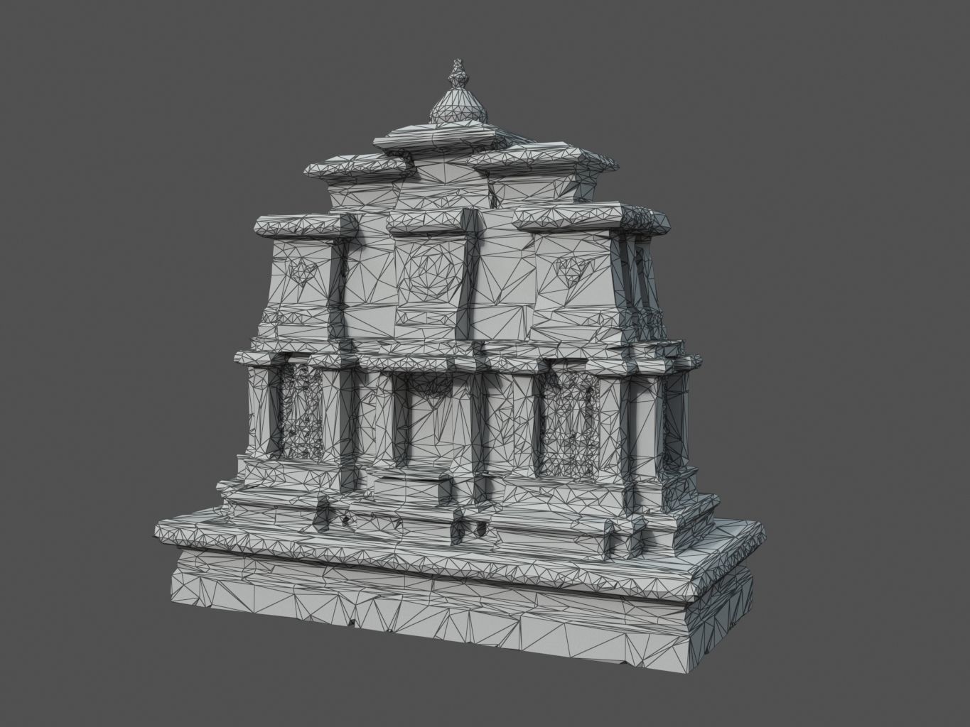 Ruin Ancient Temple - Khmer Architecture Pack B Low-poly 3D model_25