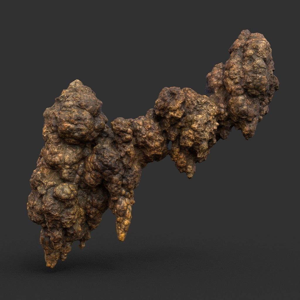 Low poly Stalactite Cave Rock Modular Pack 201216 Low-poly 3D model_29