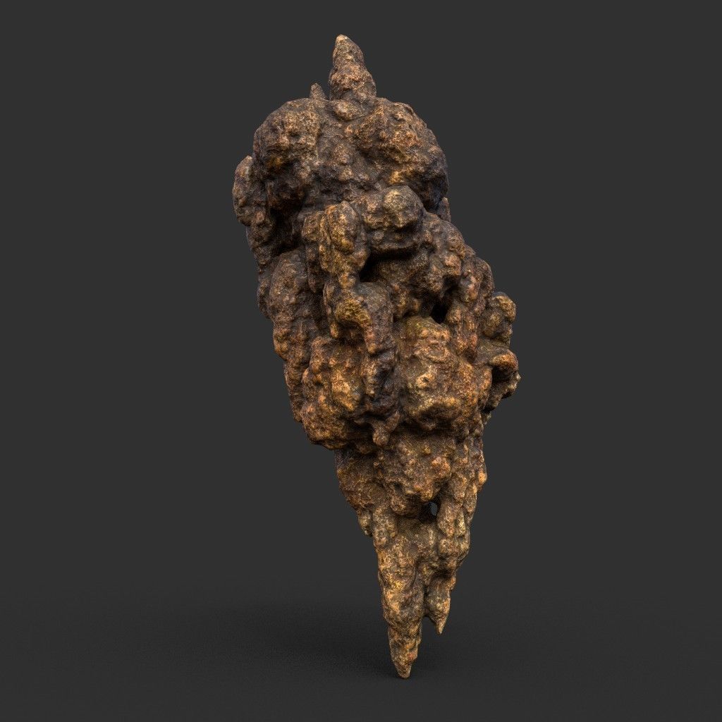 Low poly Stalactite Cave Rock Modular Pack 201216 Low-poly 3D model_8