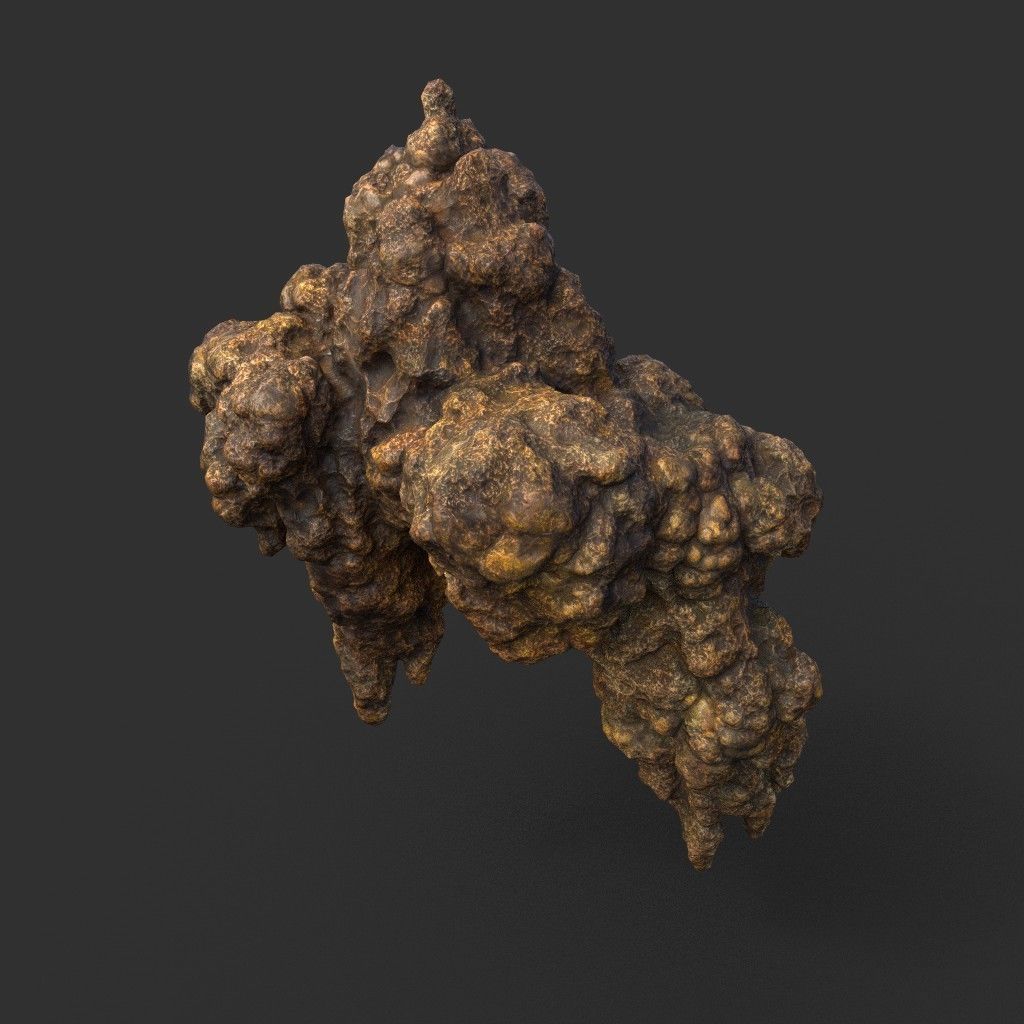 Low poly Stalactite Cave Rock Modular Pack 201216 Low-poly 3D model_18