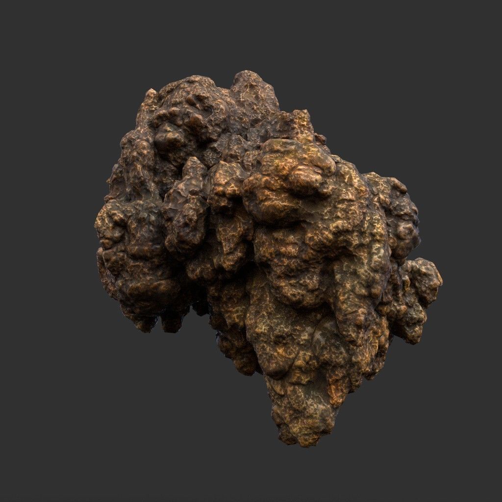 Low poly Stalactite Cave Rock Modular Pack 201216 Low-poly 3D model_23