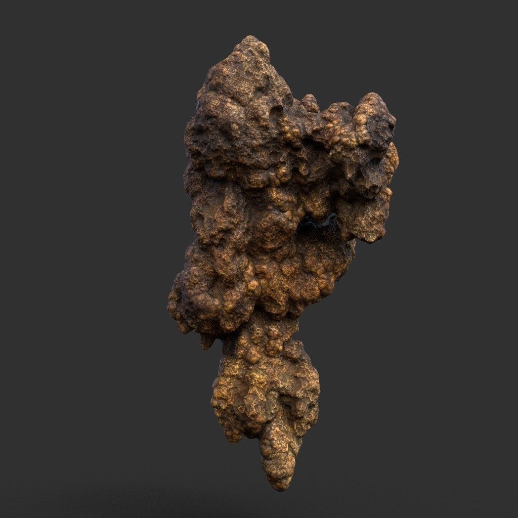 Low poly Stalactite Cave Rock Modular Pack 201216 Low-poly 3D model_20