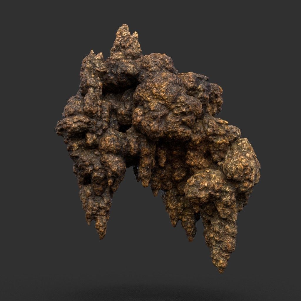 Low poly Stalactite Cave Rock Modular Pack 201216 Low-poly 3D model_15