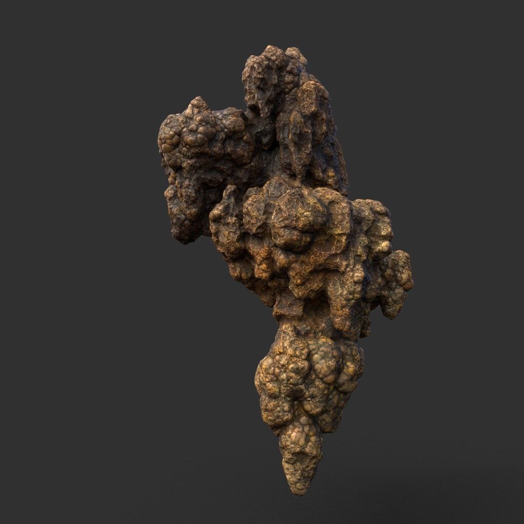 Low poly Stalactite Cave Rock Modular Pack 201216 Low-poly 3D model_21