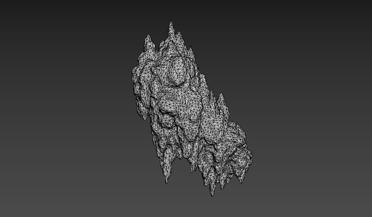 Low poly Stalactite Cave Rock Modular Pack 201216 Low-poly 3D model_13
