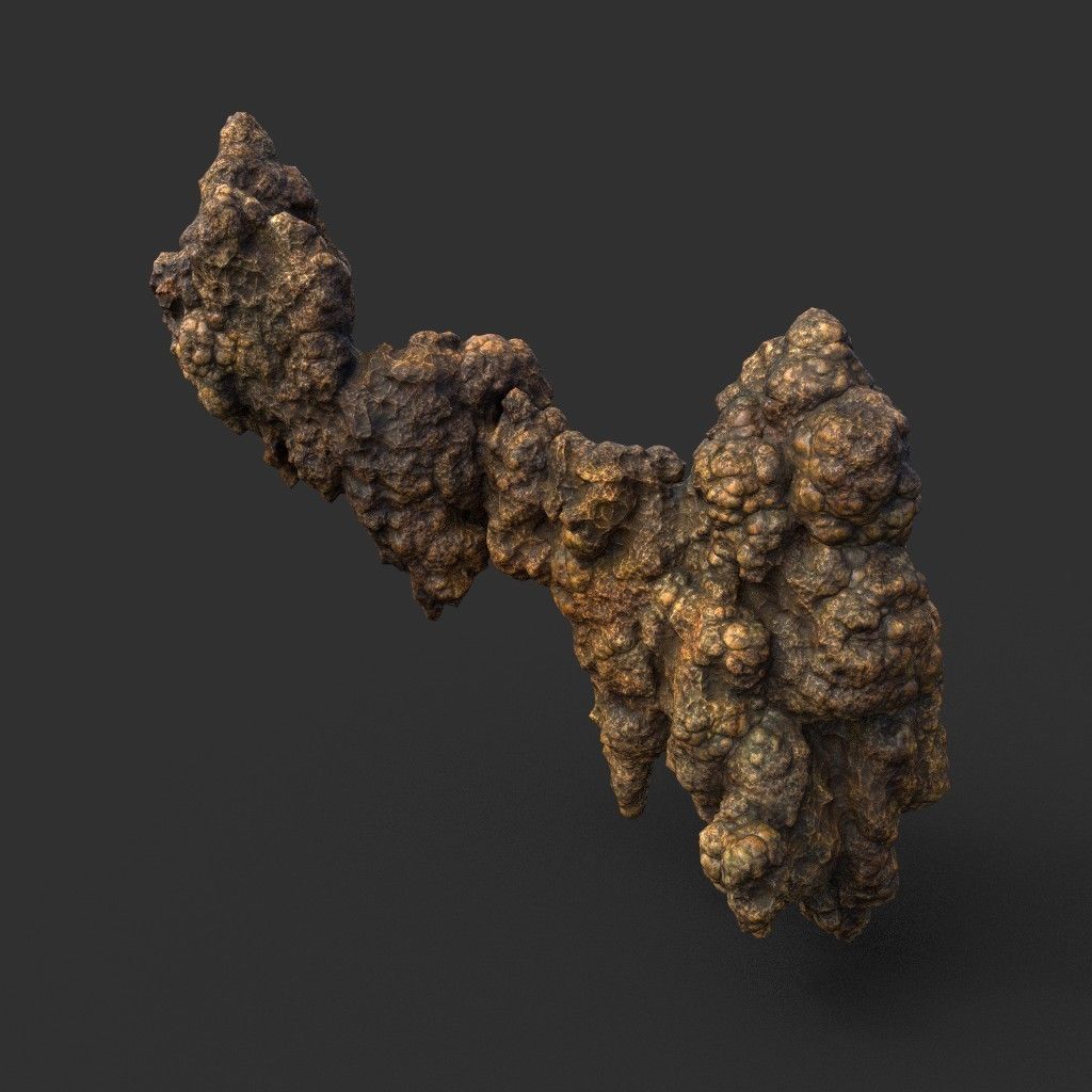 Low poly Stalactite Cave Rock Modular Pack 201216 Low-poly 3D model_30
