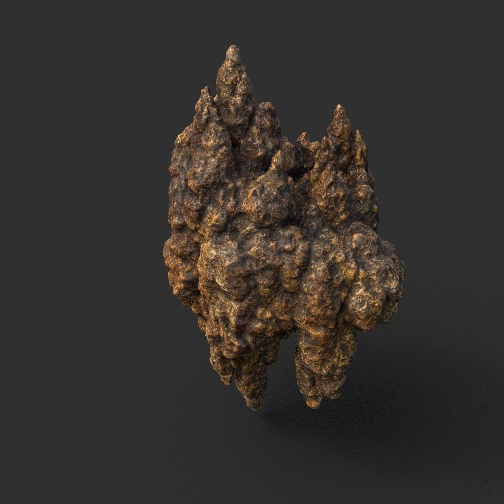 Low poly Stalactite Cave Rock Modular Pack 201216 Low-poly 3D model_3