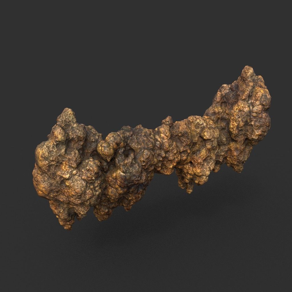 Low poly Stalactite Cave Rock Modular Pack 201216 Low-poly 3D model_27