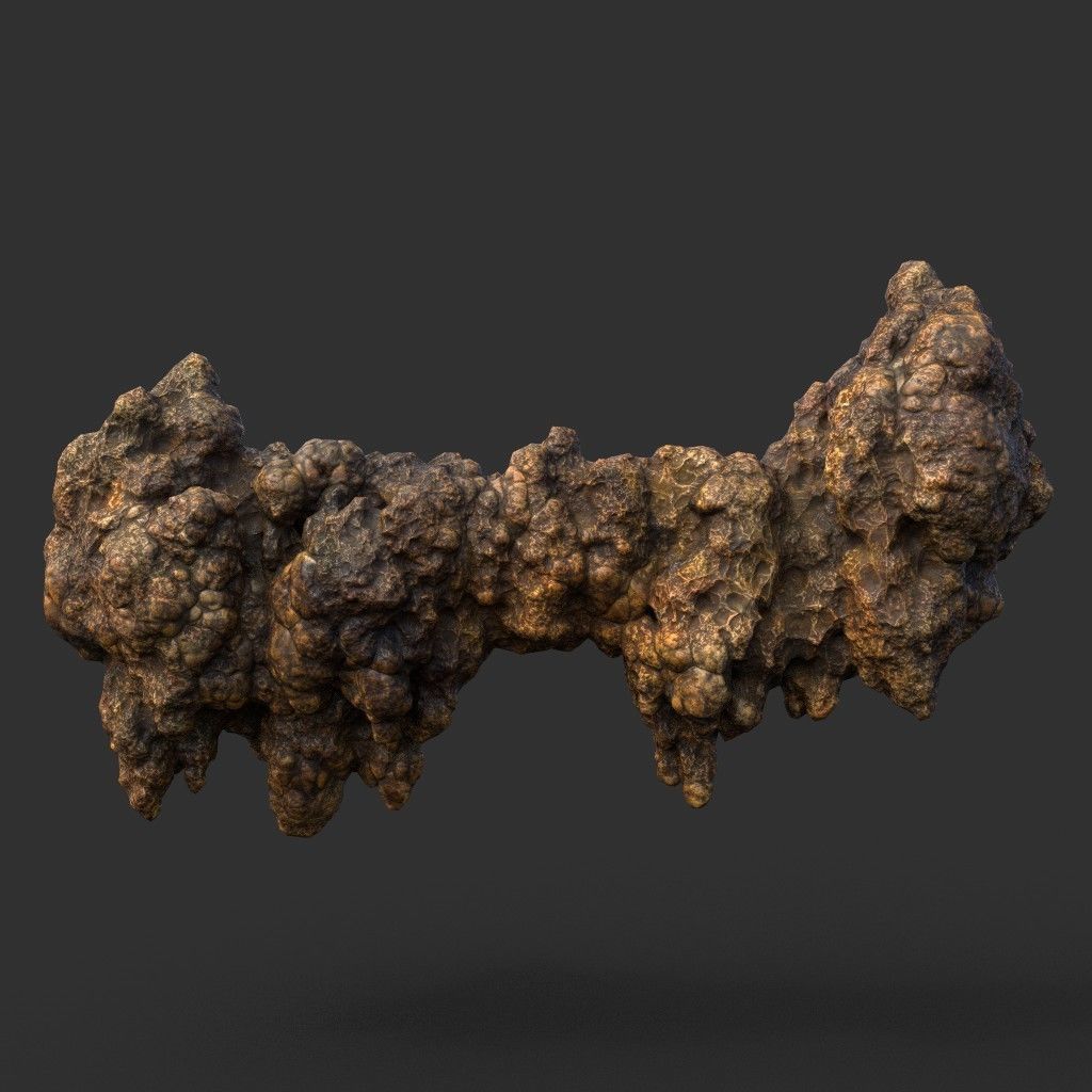 Low poly Stalactite Cave Rock Modular Pack 201216 Low-poly 3D model_26