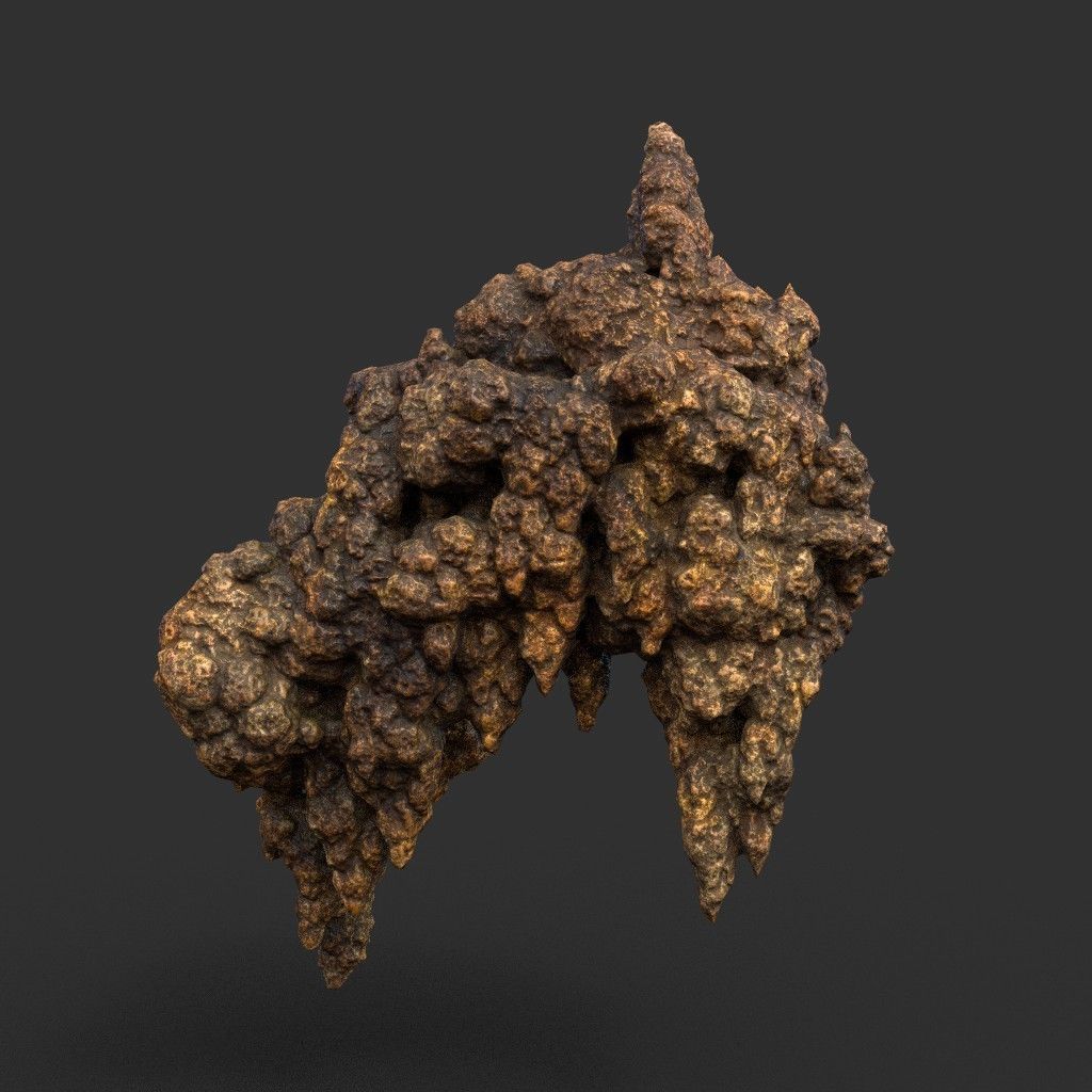 Low poly Stalactite Cave Rock Modular Pack 201216 Low-poly 3D model_14