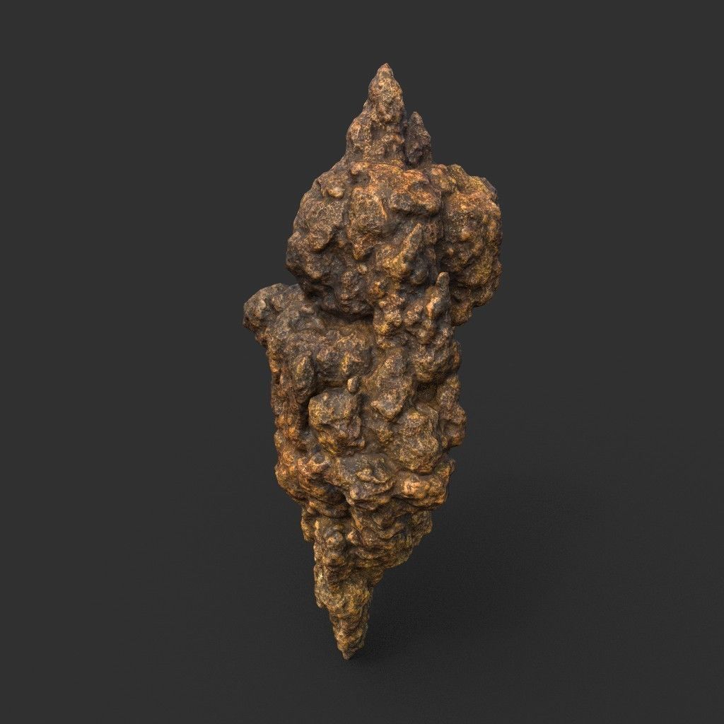 Low poly Stalactite Cave Rock Modular Pack 201216 Low-poly 3D model_9