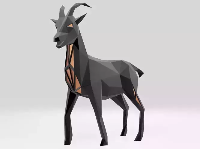 Polygonal Black Goat Parametric