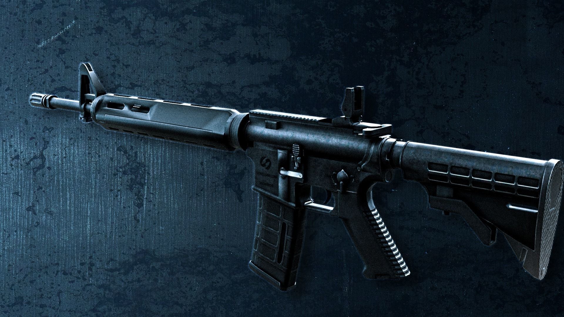 M4A1 RIS High detail Low-poly 3D model Low-poly 3D model_5