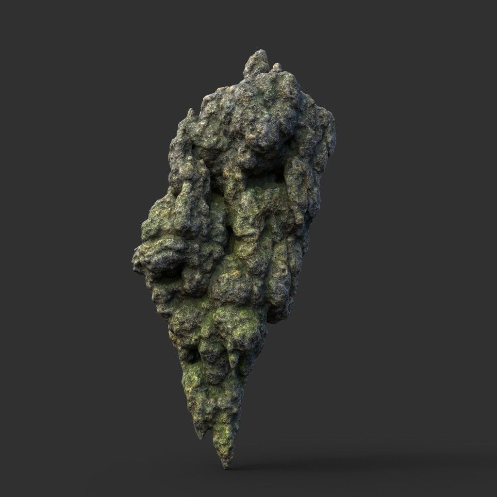 Low poly Stalactite Cave Rock Modular Pack 200215 Low-poly 3D model_8