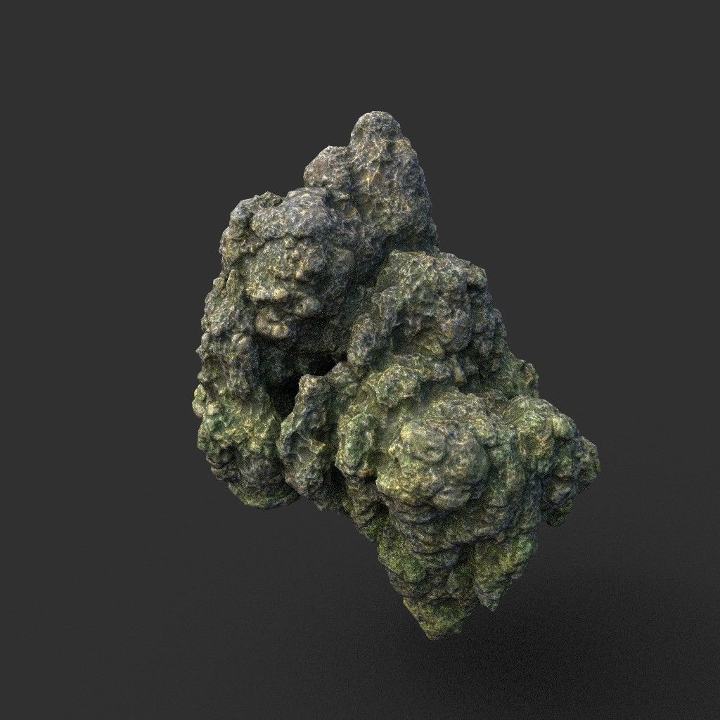 Low poly Stalactite Cave Rock Modular Pack 200215 Low-poly 3D model_24