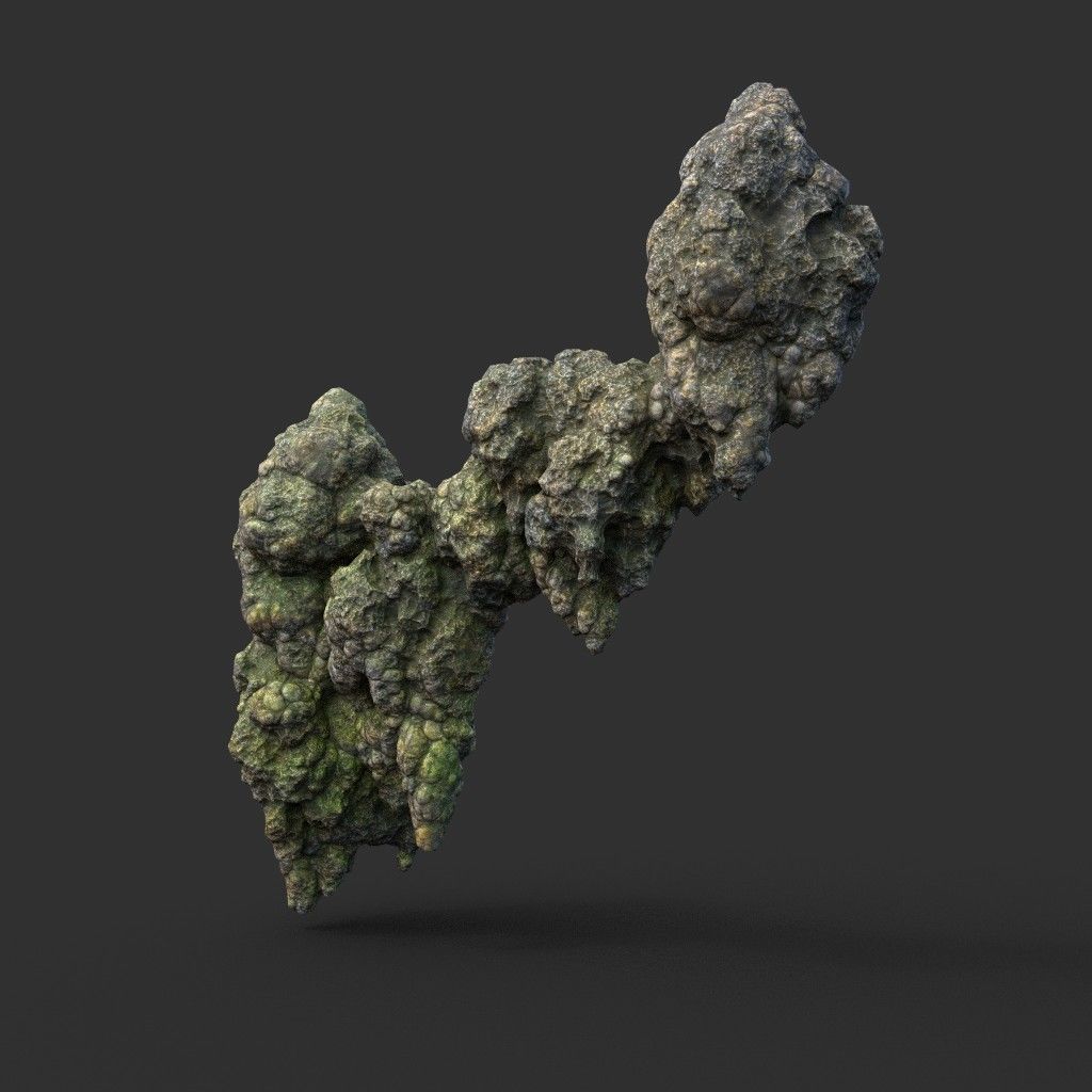 Low poly Stalactite Cave Rock Modular Pack 200215 Low-poly 3D model_30