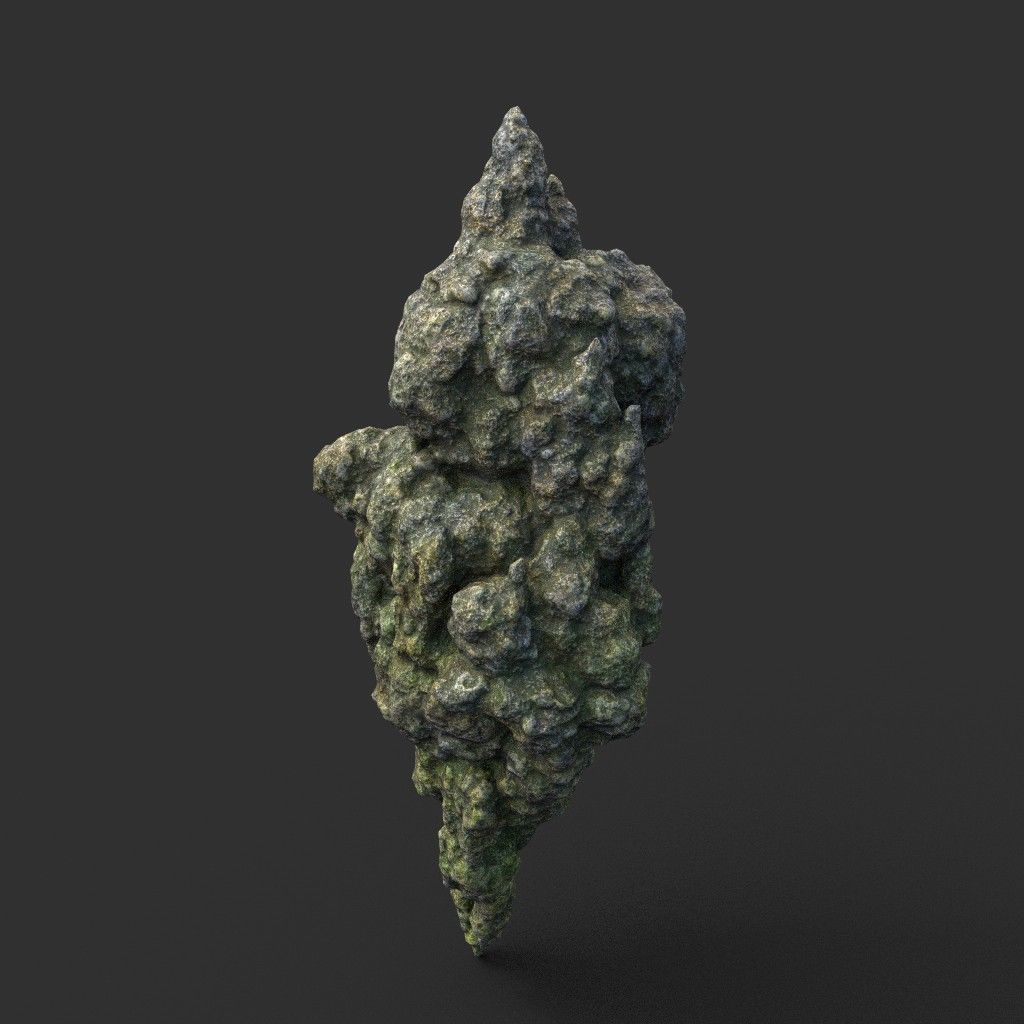 Low poly Stalactite Cave Rock Modular Pack 200215 Low-poly 3D model_9