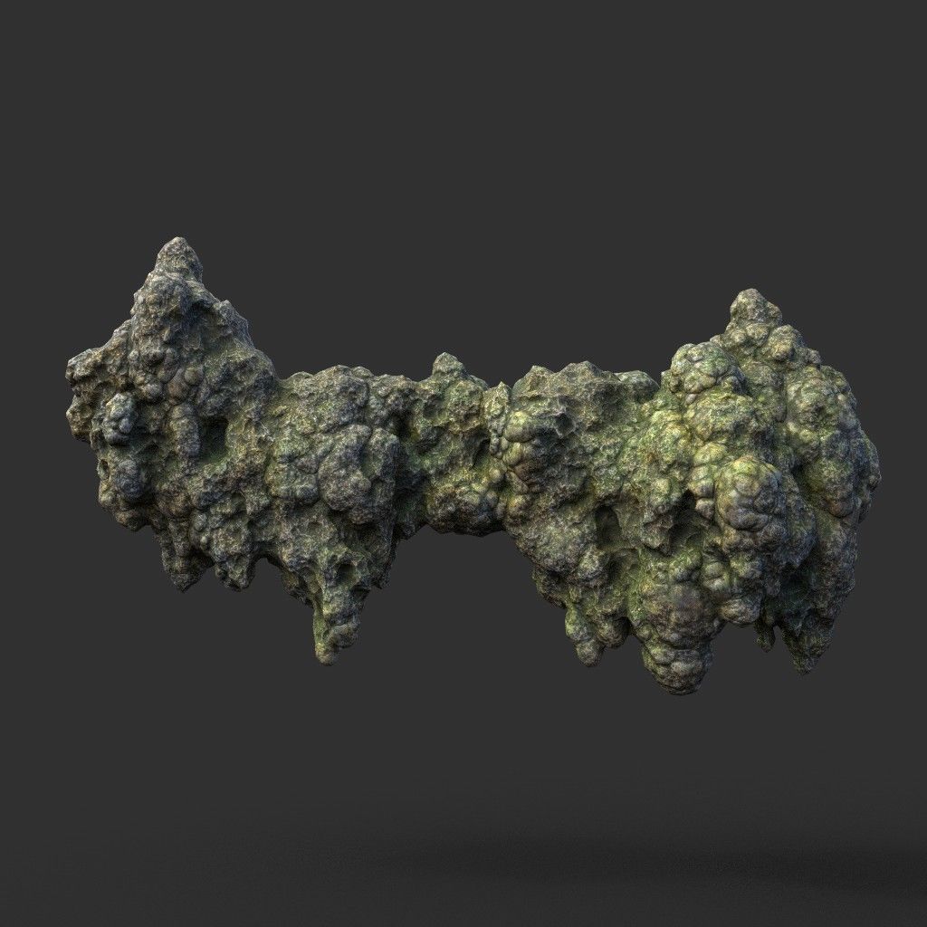 Low poly Stalactite Cave Rock Modular Pack 200215 Low-poly 3D model_26