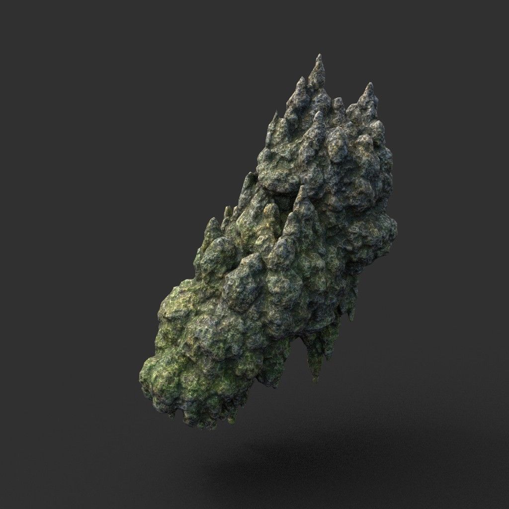 Low poly Stalactite Cave Rock Modular Pack 200215 Low-poly 3D model_12