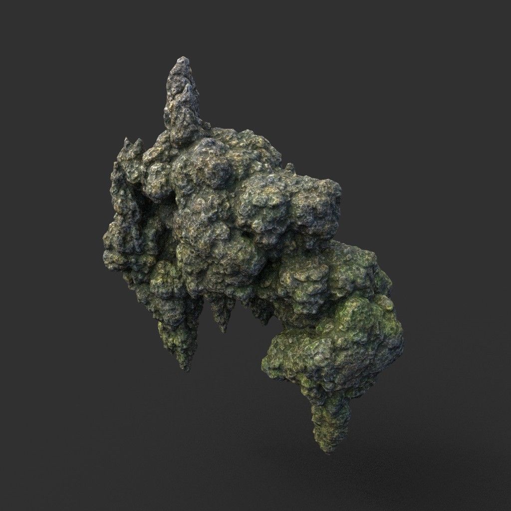 Low poly Stalactite Cave Rock Modular Pack 200215 Low-poly 3D model_15