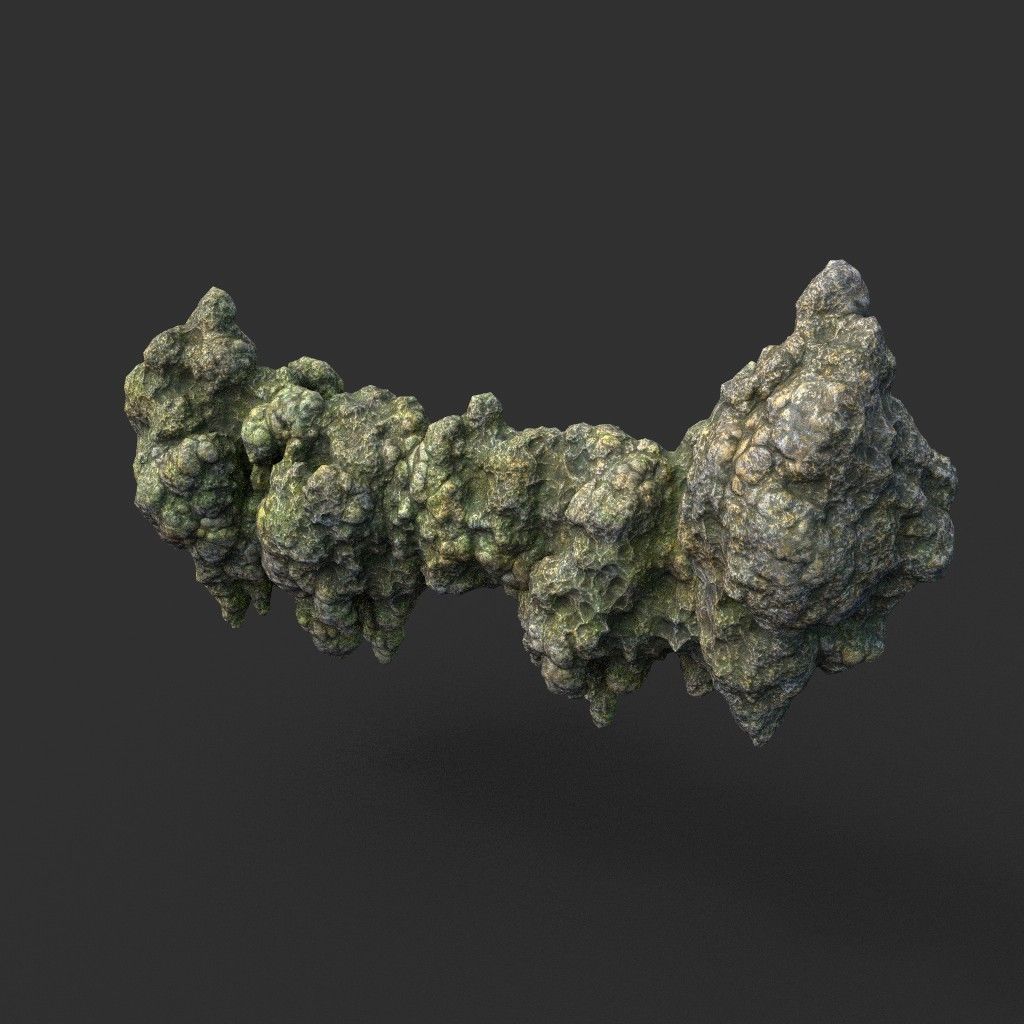 Low poly Stalactite Cave Rock Modular Pack 200215 Low-poly 3D model_27