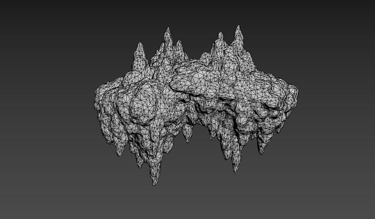 Low poly Stalactite Cave Rock Modular Pack 200215 Low-poly 3D model_7