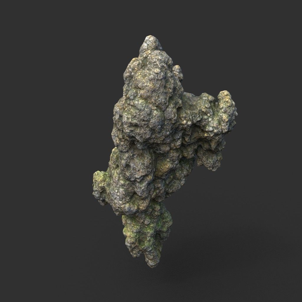 Low poly Stalactite Cave Rock Modular Pack 200215 Low-poly 3D model_21