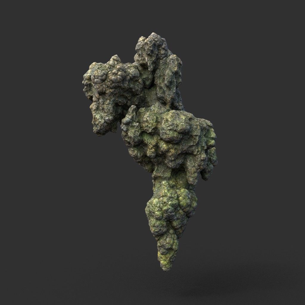 Low poly Stalactite Cave Rock Modular Pack 200215 Low-poly 3D model_20